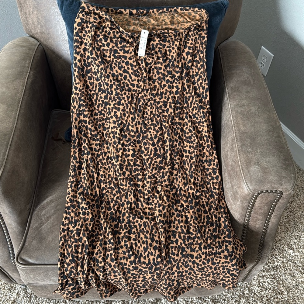 Madewell Leopard Print Midi Skirt